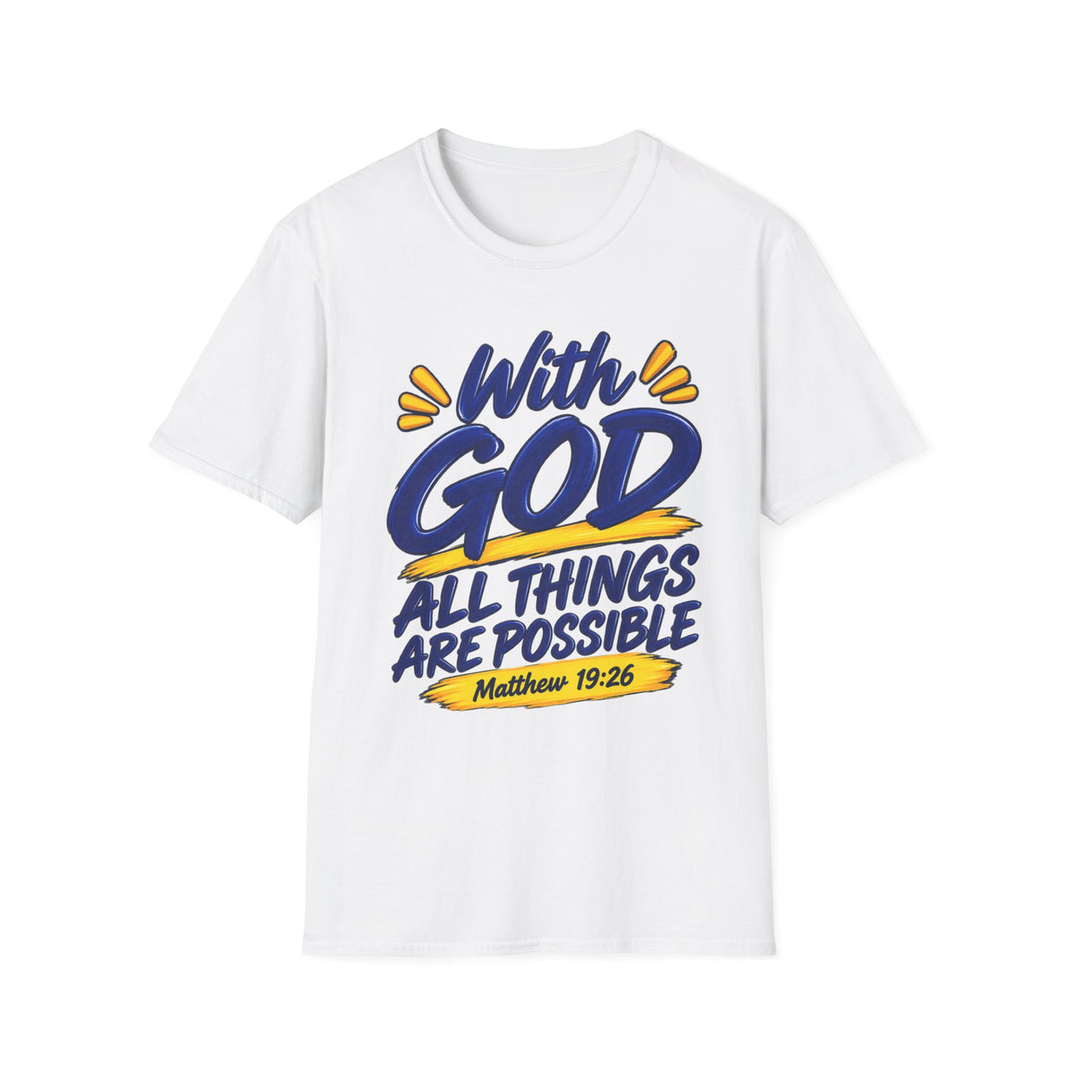 With God All Things Are Possible Christian T-Shirt – Matthew 19:26
