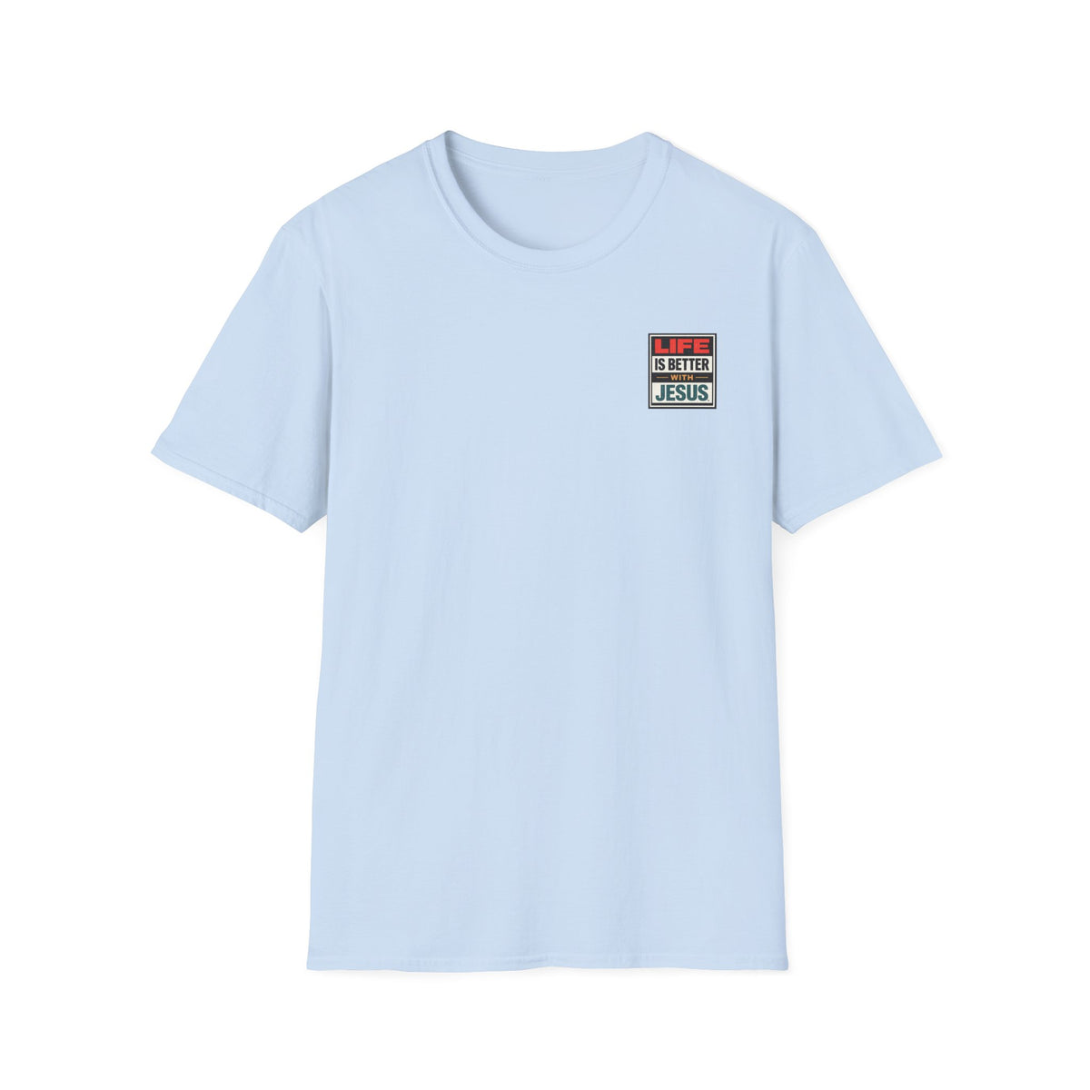 Christian Chest Patch T-Shirt — Live Better with Jesus Tee