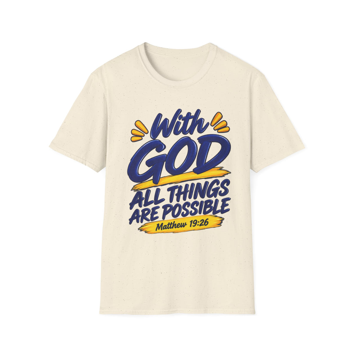 With God All Things Are Possible Christian T-Shirt – Matthew 19:26