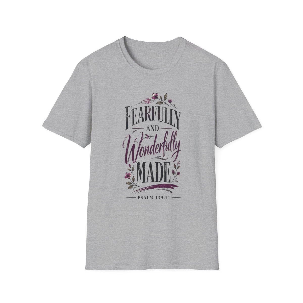 Fearfully and Wonderfully Made Inspirational Bible Verse T-Shirt