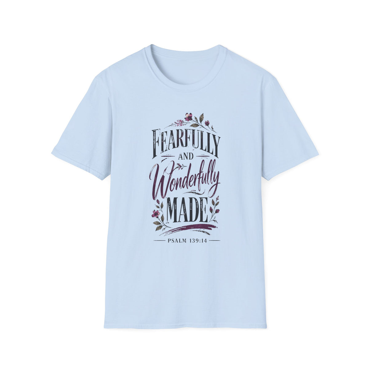 Fearfully and Wonderfully Made Inspirational Bible Verse T-Shirt