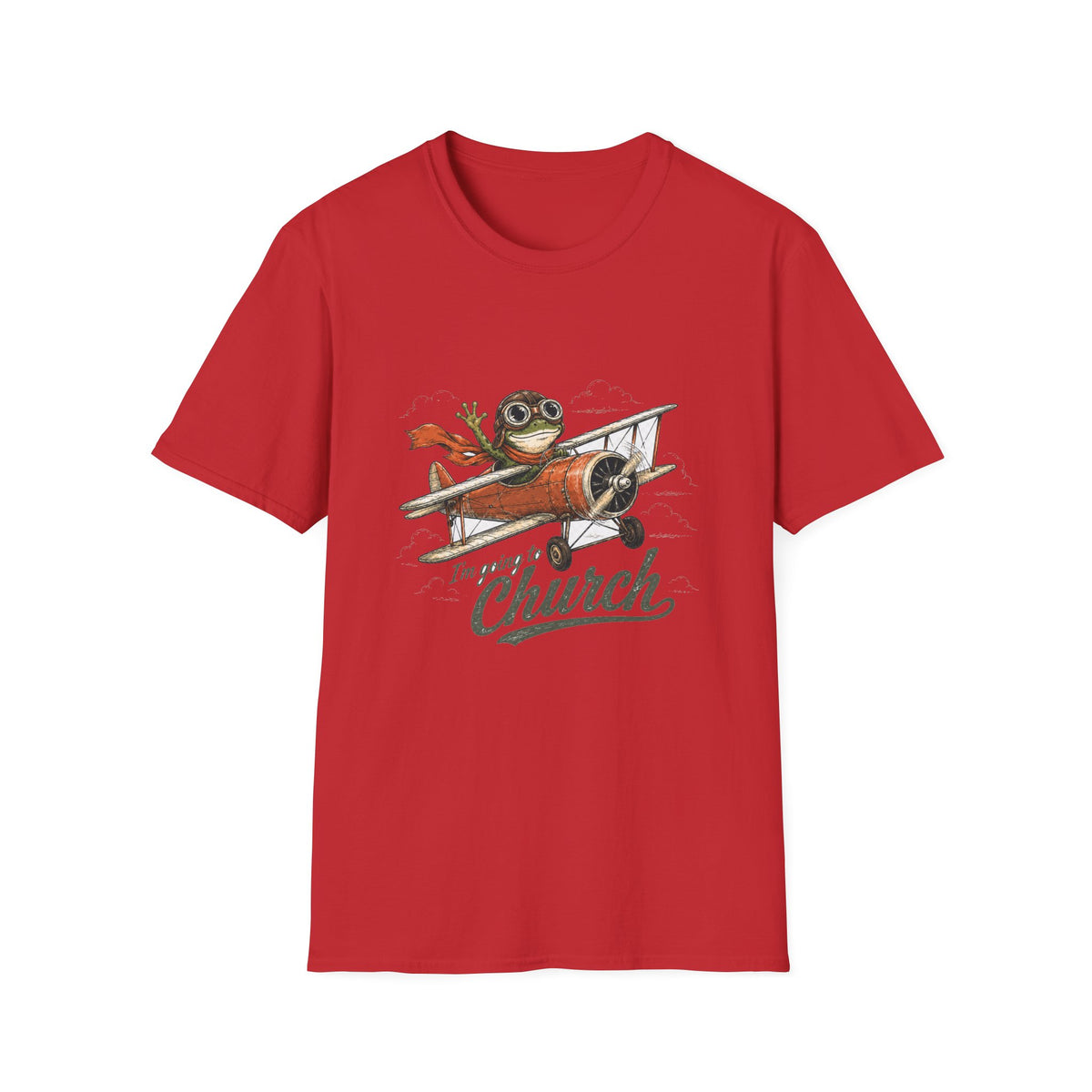 Copy of Copy of I'm Going to Church T-Shirt — Vintage Pilot Bull Dog Graphic Tee