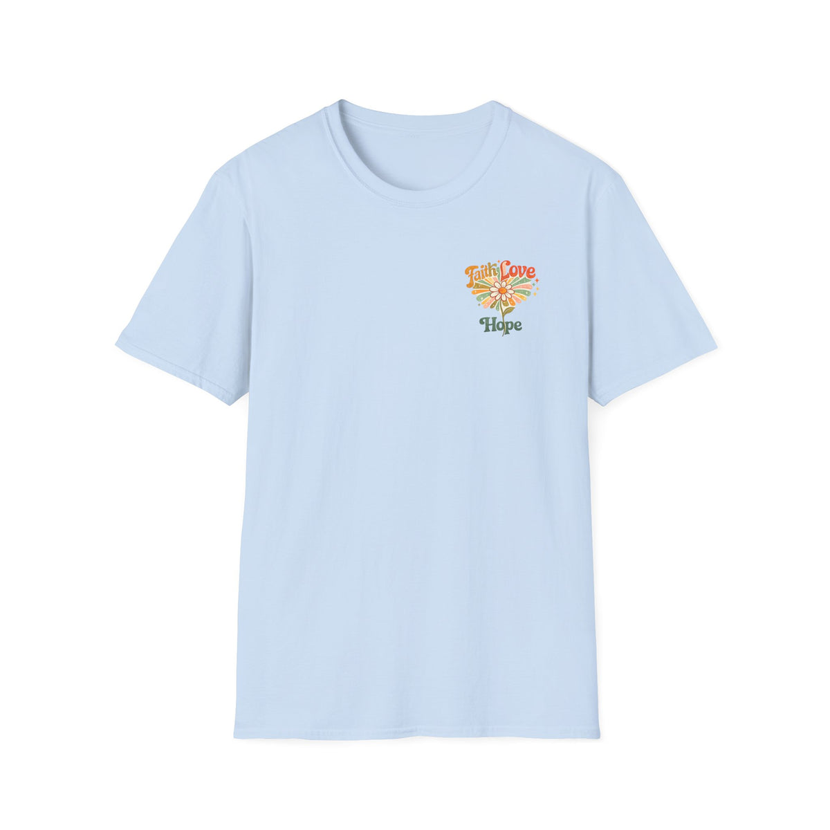 Hope Floral T-Shirt — Small Chest Flower Graphic Tee