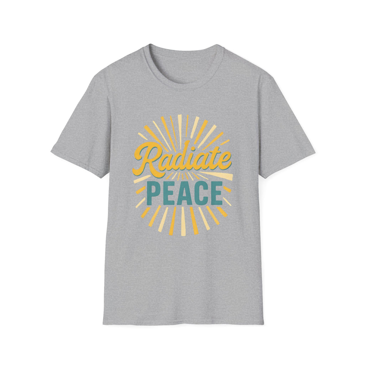 Radiate Peace T-Shirt — Sunshine Graphic Tee for Mindful Living