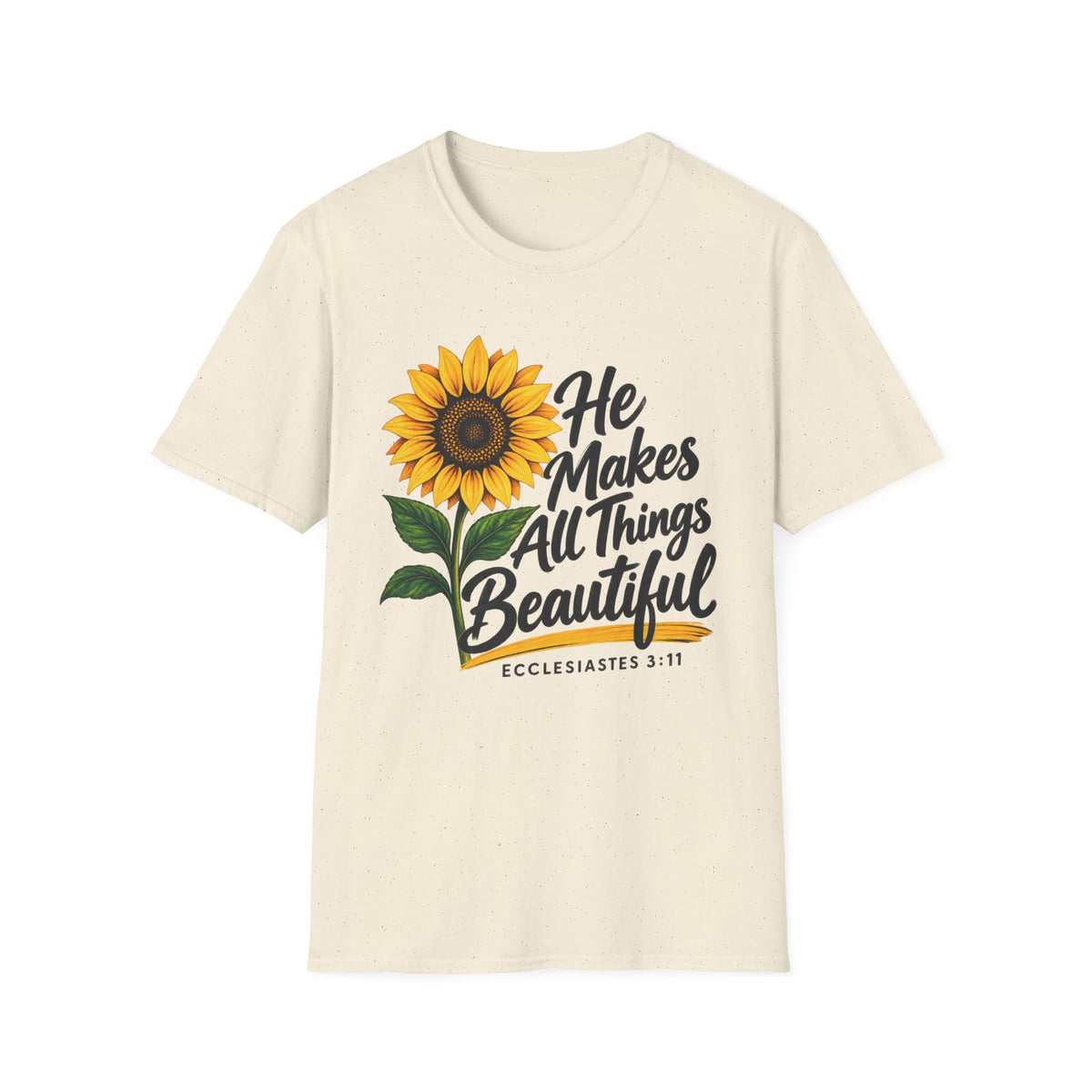 Sunflower 'He Makes All Things Beautiful' Christian T-Shirt
