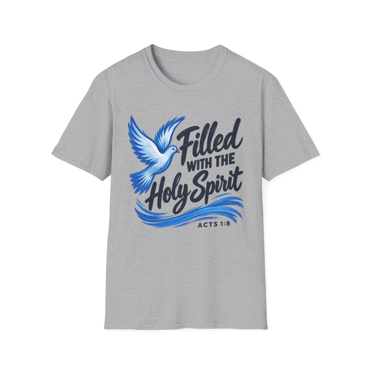 Filled With the Holy Spirit T-Shirt — Christian Dove Scripture Tee (Acts 1:8)