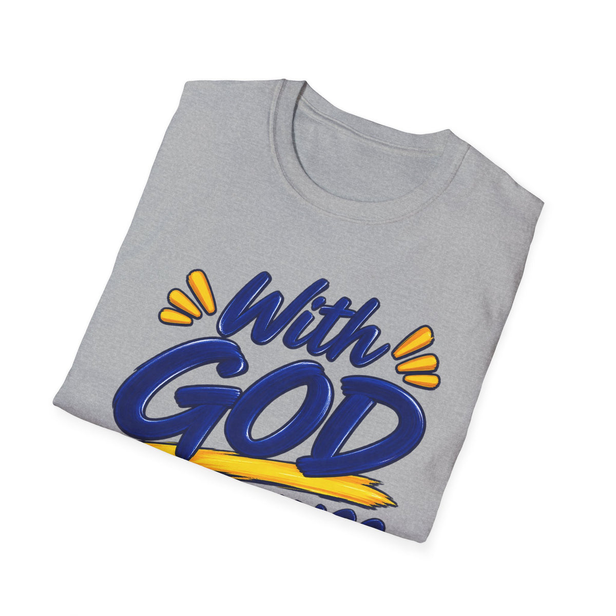 With God All Things Are Possible Christian T-Shirt – Matthew 19:26