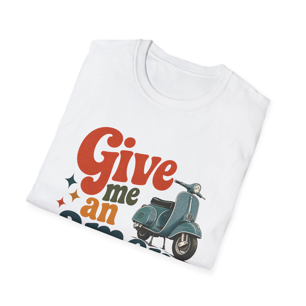 Give Me an Amen Graphic Scooter T-Shirt – Faith-Inspired Christian Retro Design