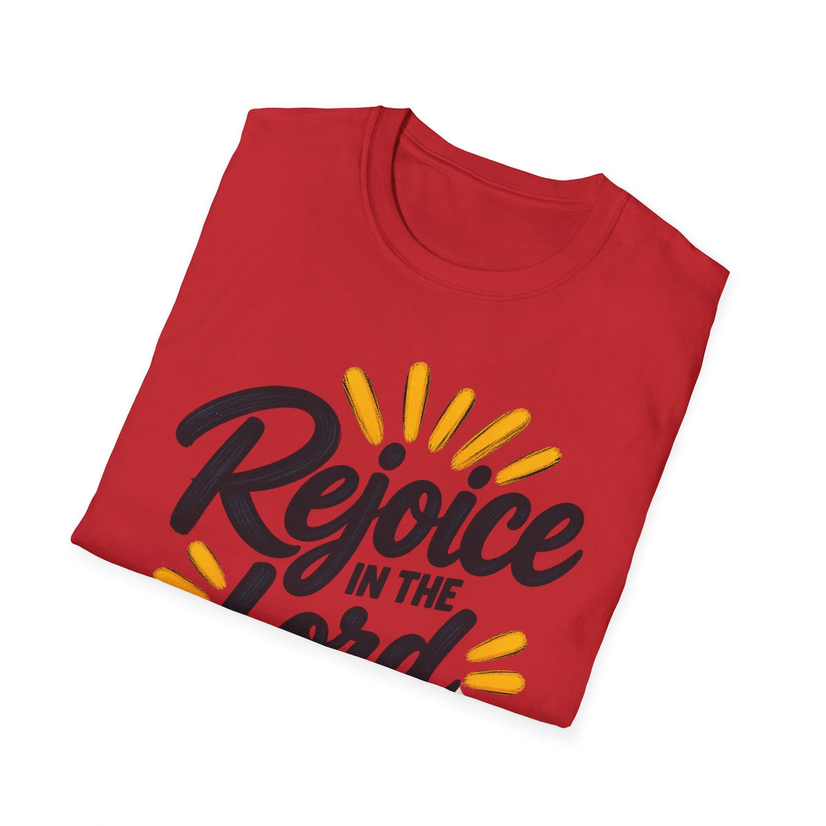 Rejoice in the Lord Always T-Shirt — Philippians 4:4 Christian Faith Tee