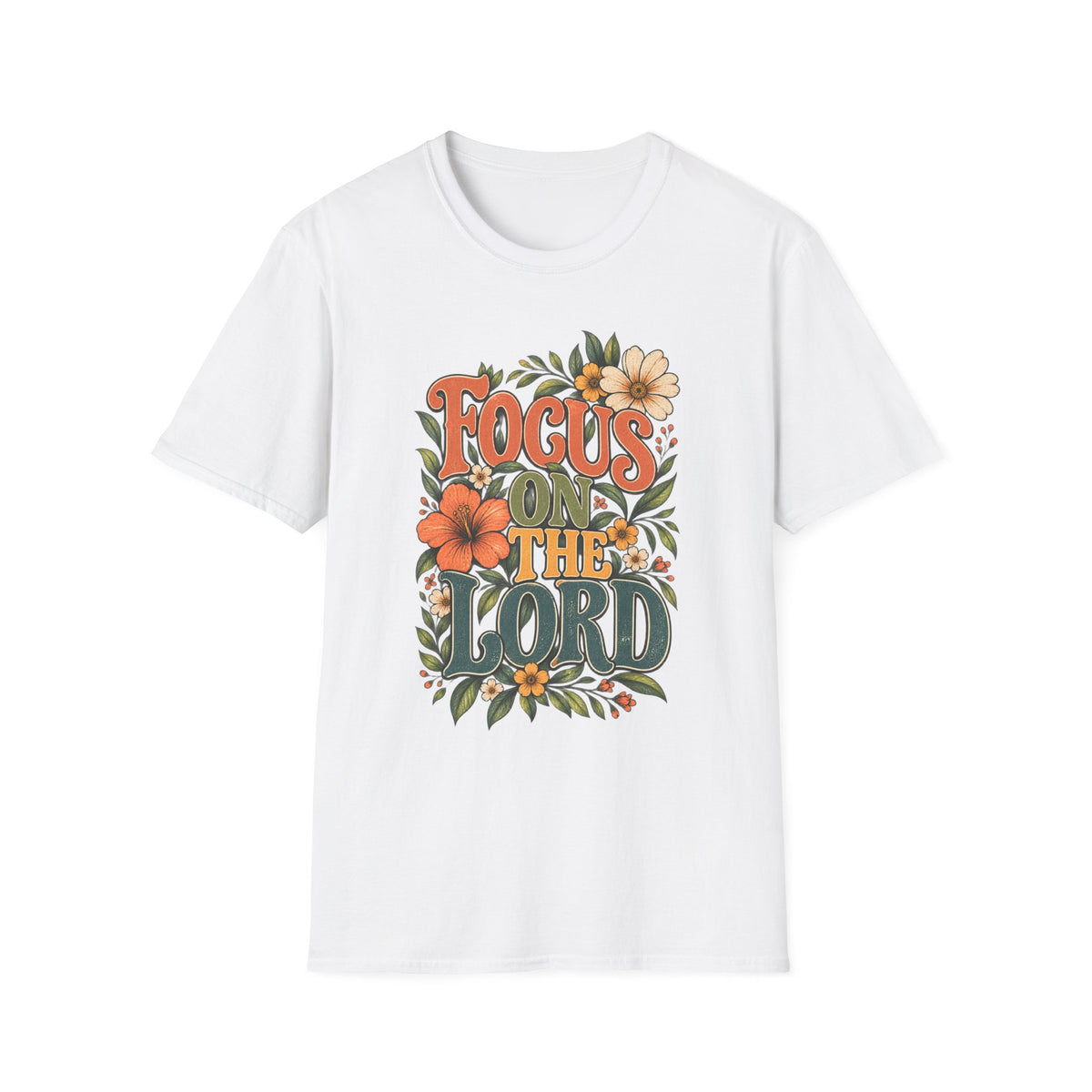 Focus on the Lord Floral Christian T-Shirt