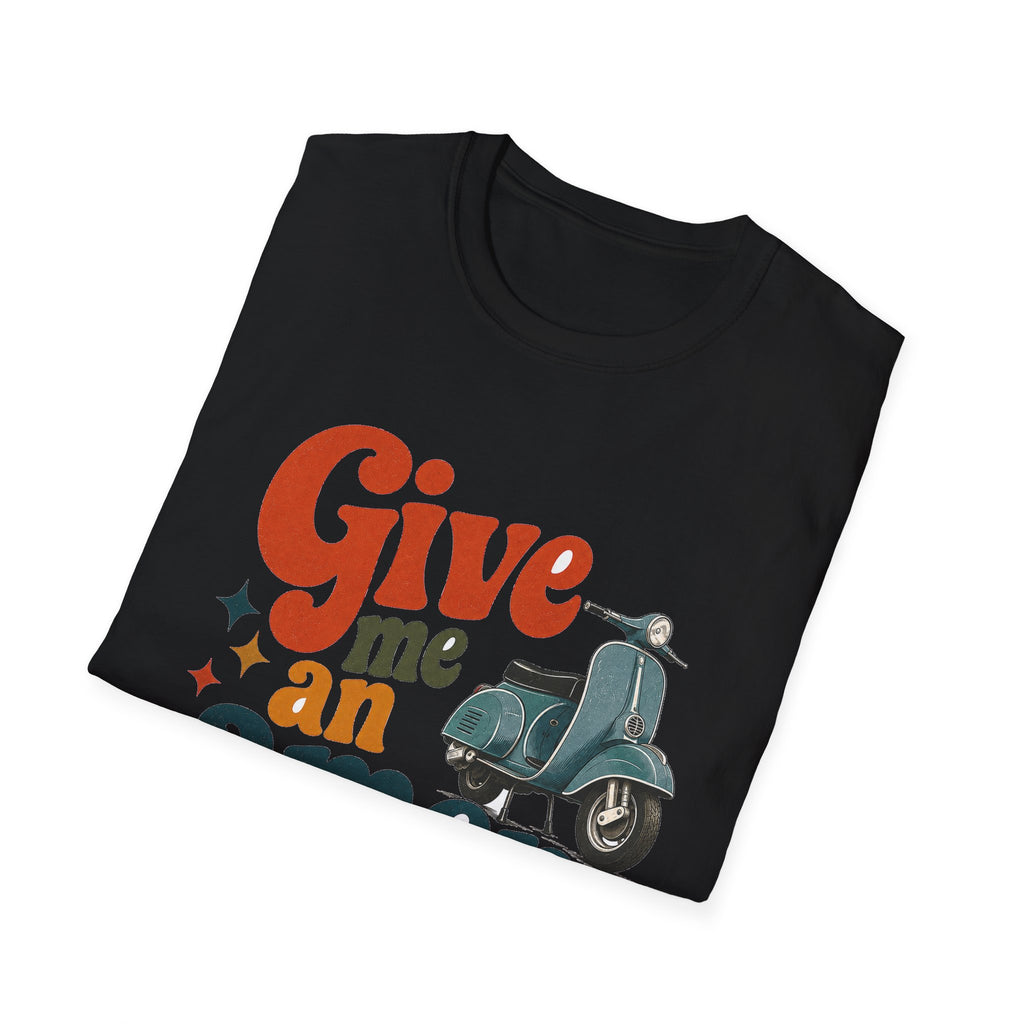 Give Me an Amen Graphic Scooter T-Shirt – Faith-Inspired Christian Retro Design