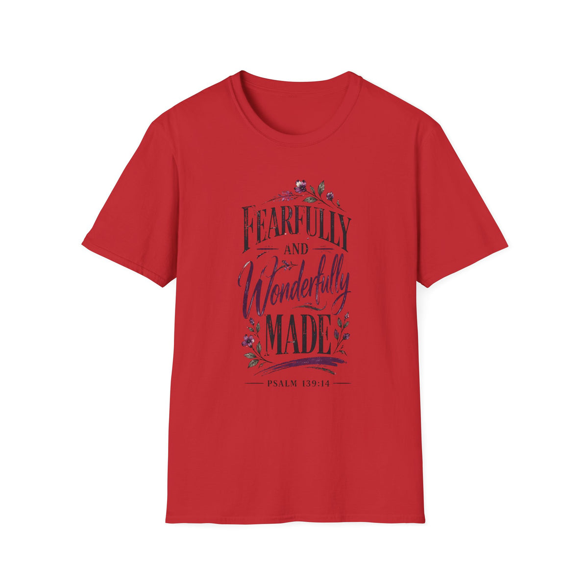 Fearfully and Wonderfully Made Inspirational Bible Verse T-Shirt