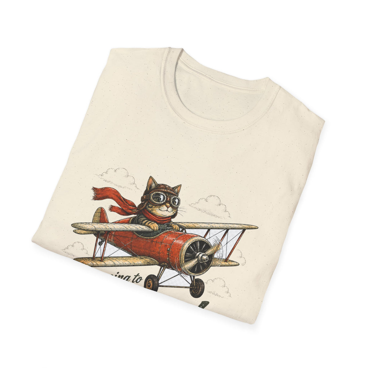 Cat Pilot Plane T-Shirt – I'm Going to Church Graphic Tee