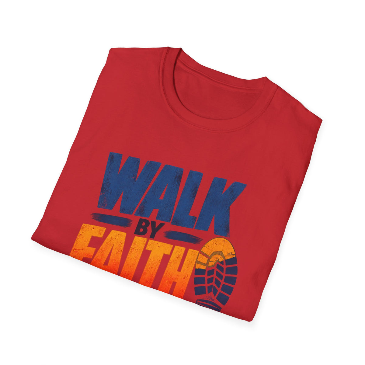Walk by Faith T-Shirt – 2 Corinthians 5:7 Inspirational Christian Tee