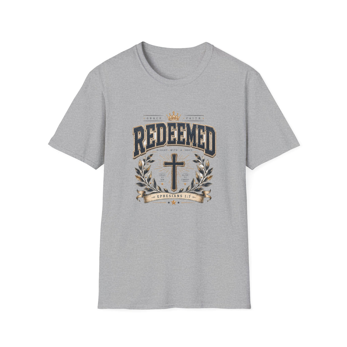 Redeemed Christian T-Shirt — Cross & Laurel Faith Tee