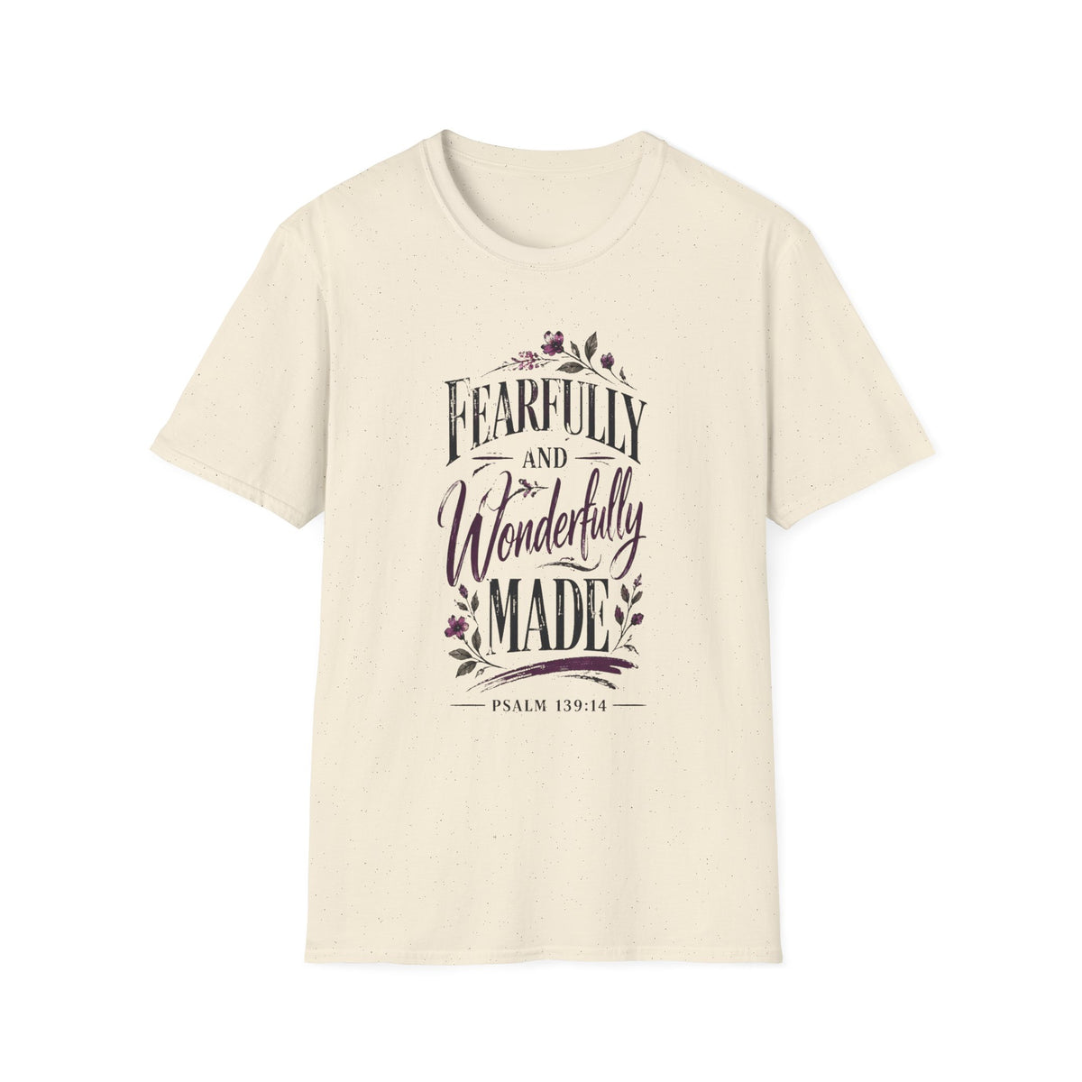 Fearfully and Wonderfully Made Inspirational Bible Verse T-Shirt