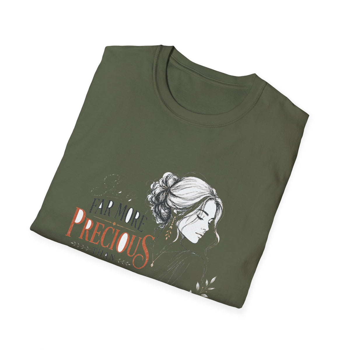 Precious as Rubies T-Shirt — She Is Far More Precious Faith Christian Tee