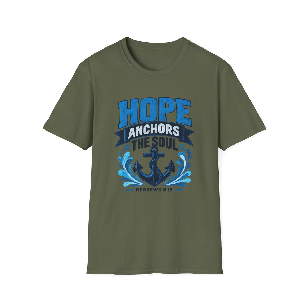 Hope Anchors the Soul T-Shirt — Christian Anchor Tee (Hebrews 6:19)