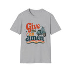 Give Me an Amen Graphic Scooter T-Shirt – Faith-Inspired Christian Retro Design