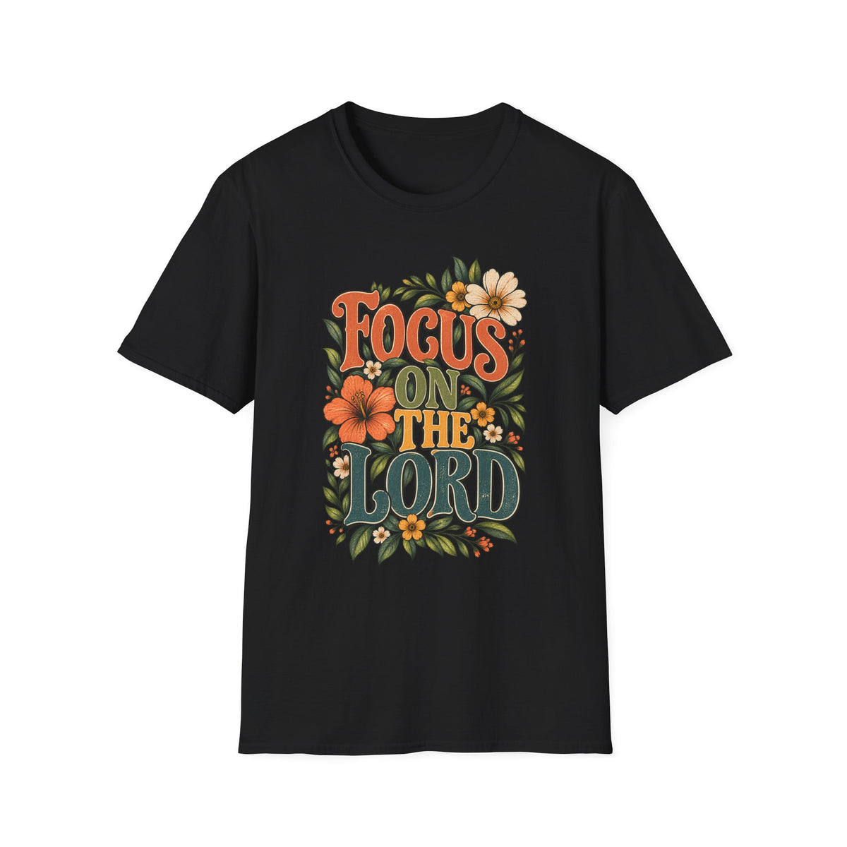 Focus on the Lord Floral Christian T-Shirt