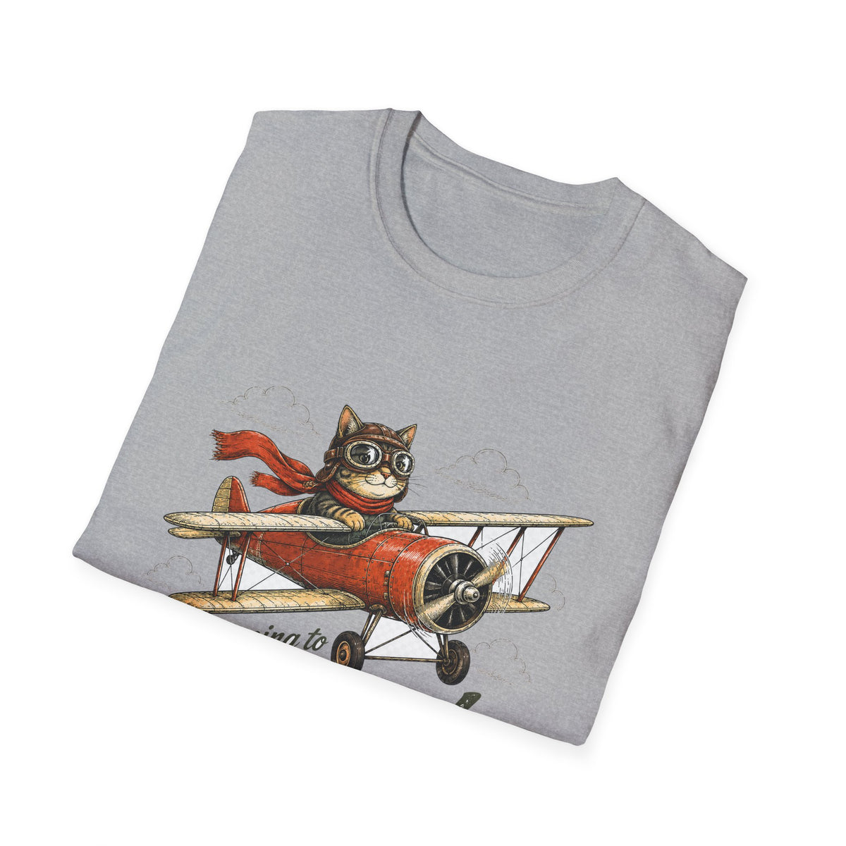Cat Pilot Plane T-Shirt – I'm Going to Church Graphic Tee