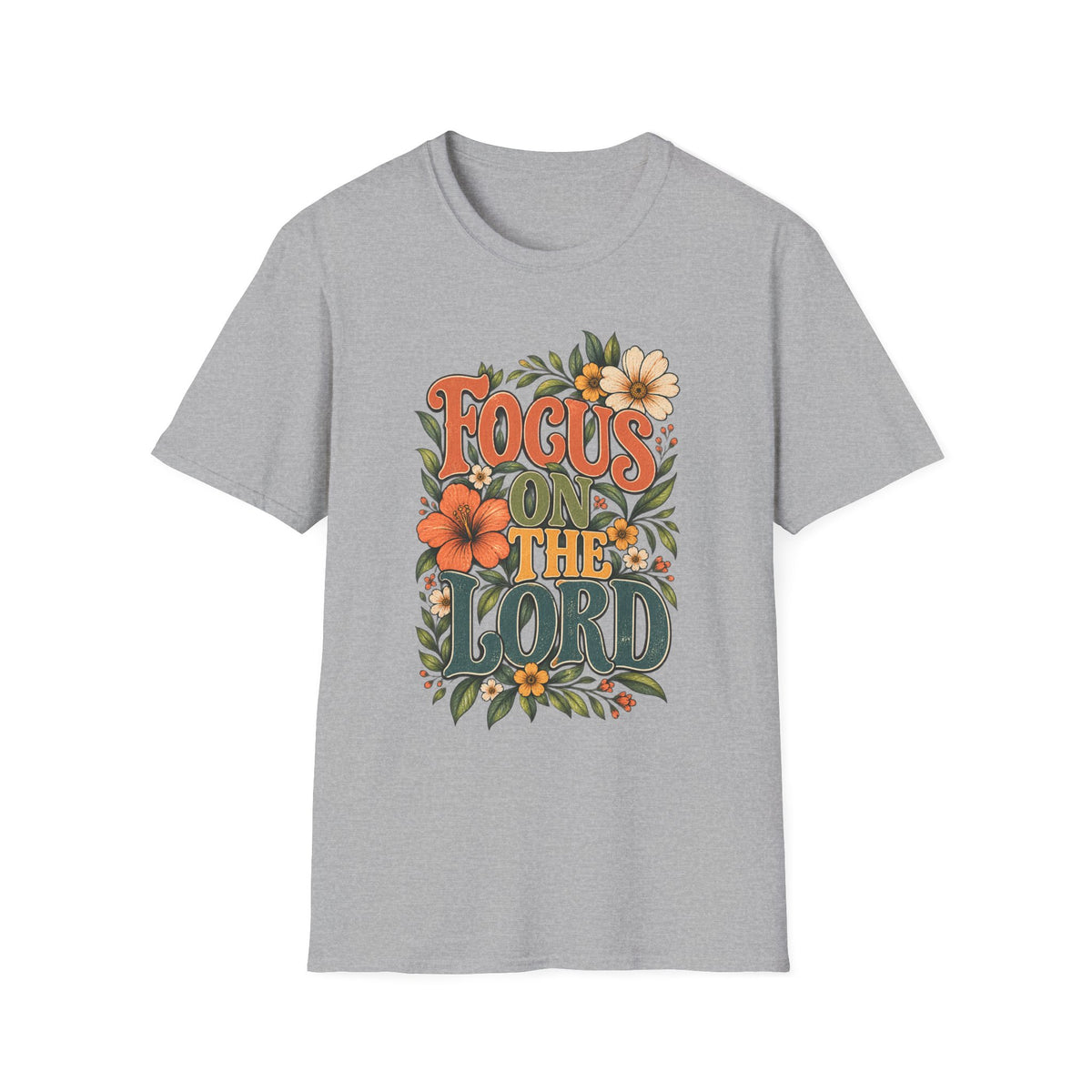 Focus on the Lord Floral Christian T-Shirt