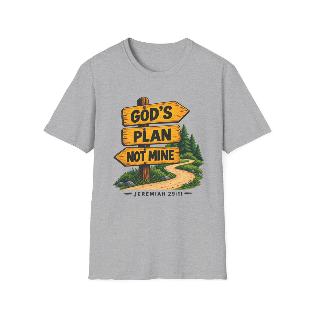 God's Plan Not Mine T-Shirt – Jeremiah 29:11 Christian Faith Tee