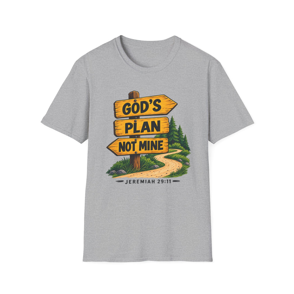 God's Plan Not Mine T-Shirt – Jeremiah 29:11 Christian Faith Tee