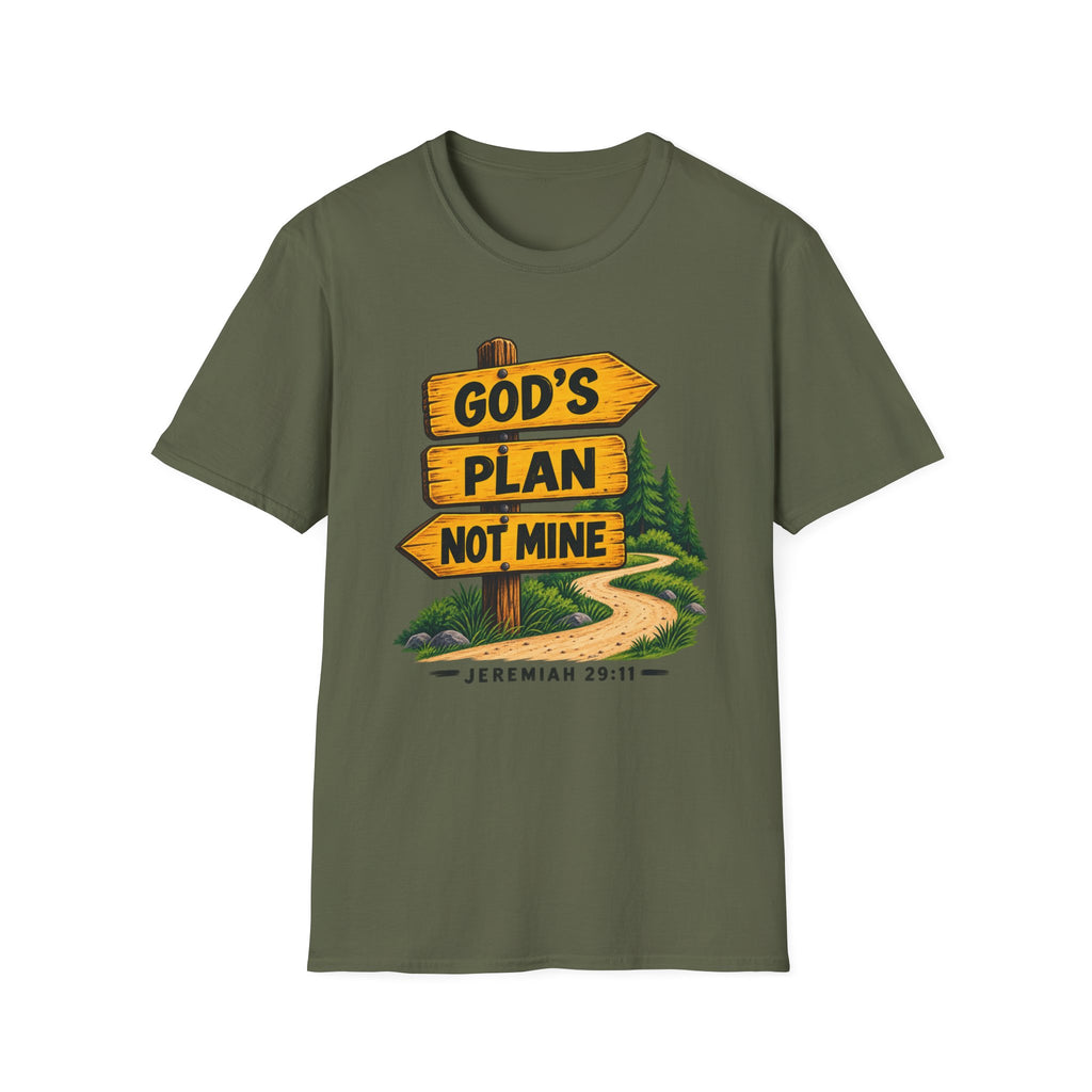 God's Plan Not Mine T-Shirt – Jeremiah 29:11 Christian Faith Tee