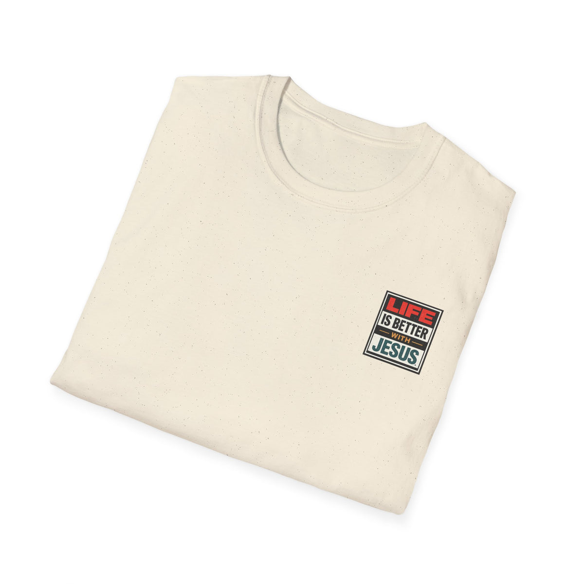 Christian Chest Patch T-Shirt — Live Better with Jesus Tee