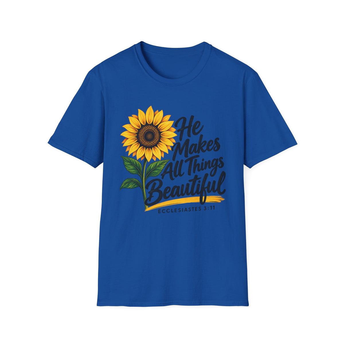 Sunflower 'He Makes All Things Beautiful' Christian T-Shirt