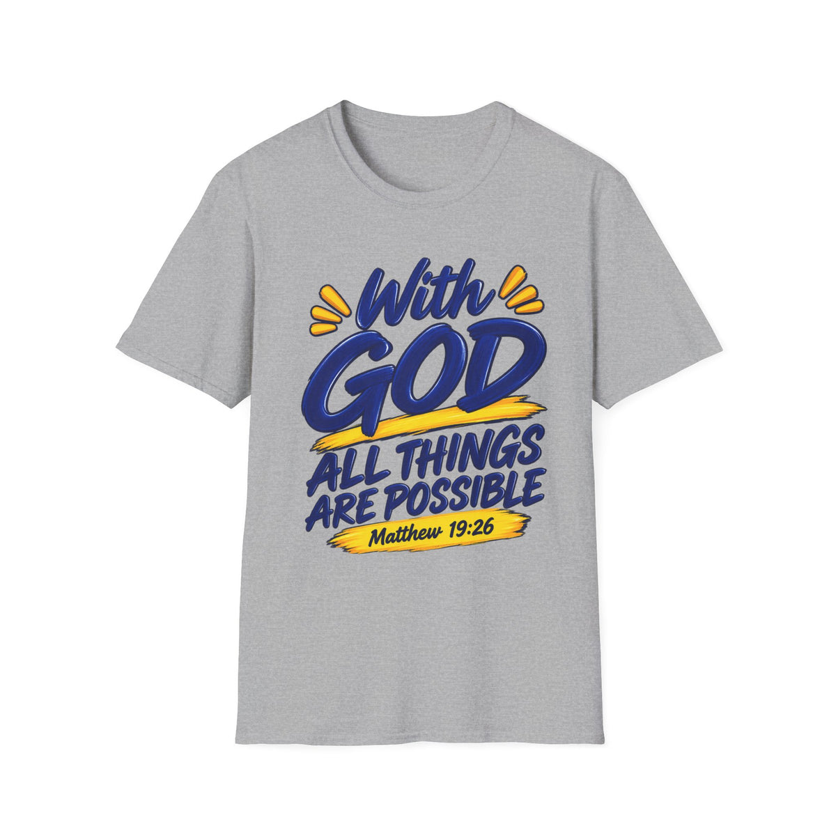 With God All Things Are Possible Christian T-Shirt – Matthew 19:26