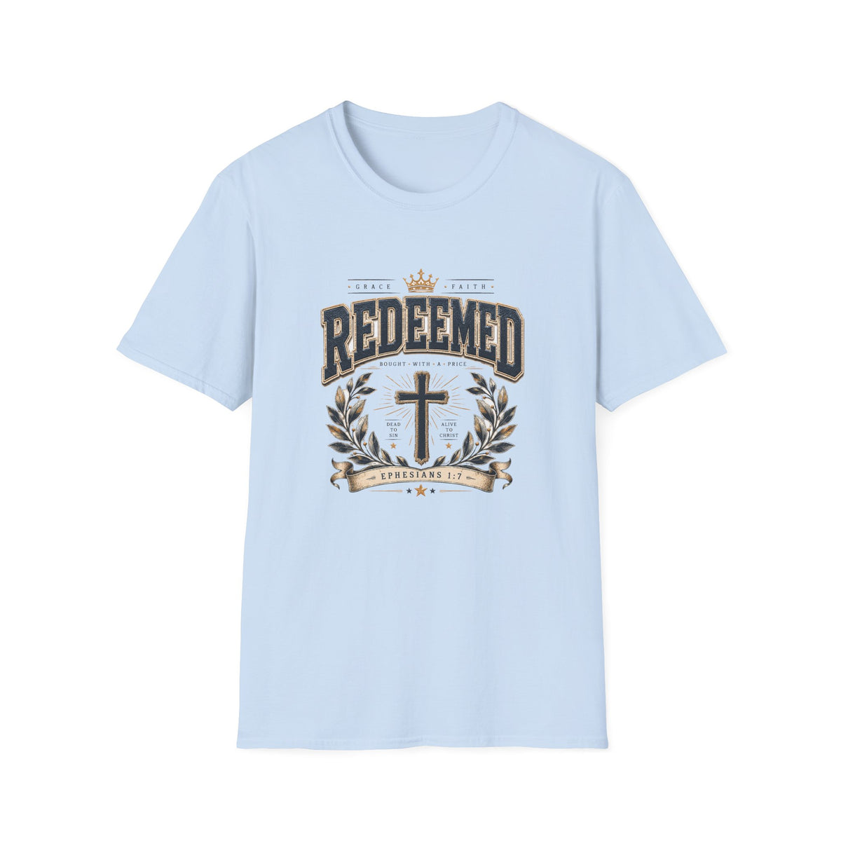 Redeemed Christian T-Shirt — Cross & Laurel Faith Tee