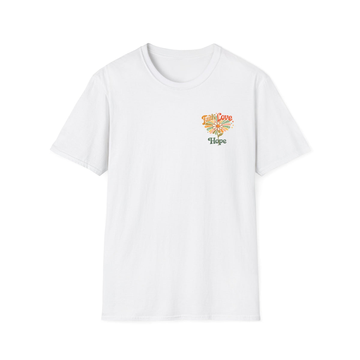 Hope Floral T-Shirt — Small Chest Flower Graphic Tee