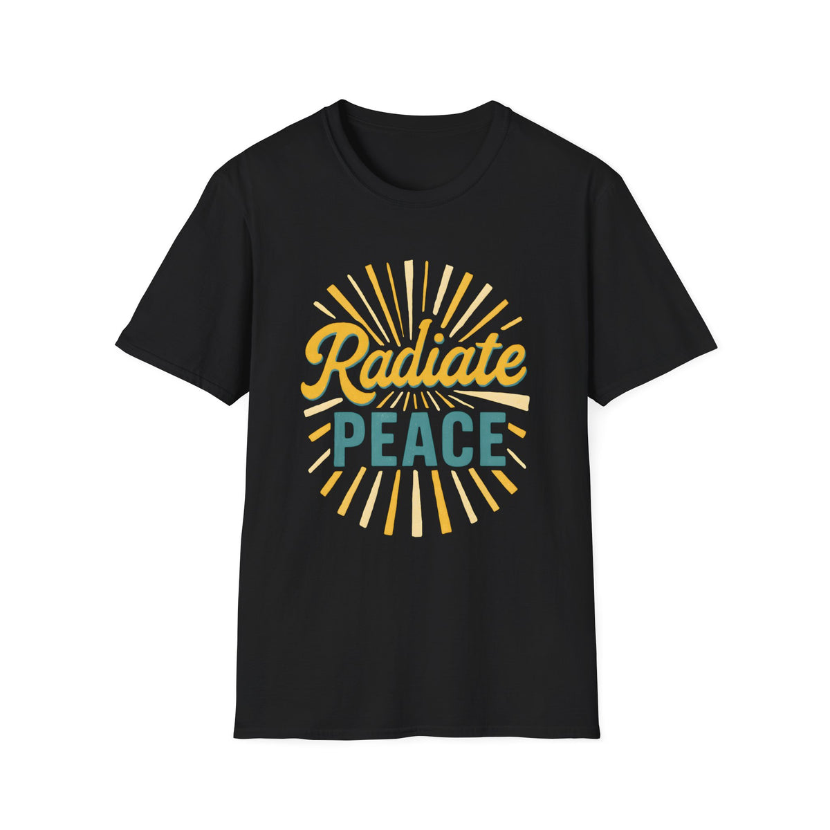 Radiate Peace T-Shirt — Sunshine Graphic Tee for Mindful Living