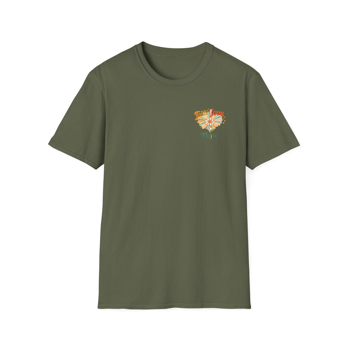 Hope Floral T-Shirt — Small Chest Flower Graphic Tee