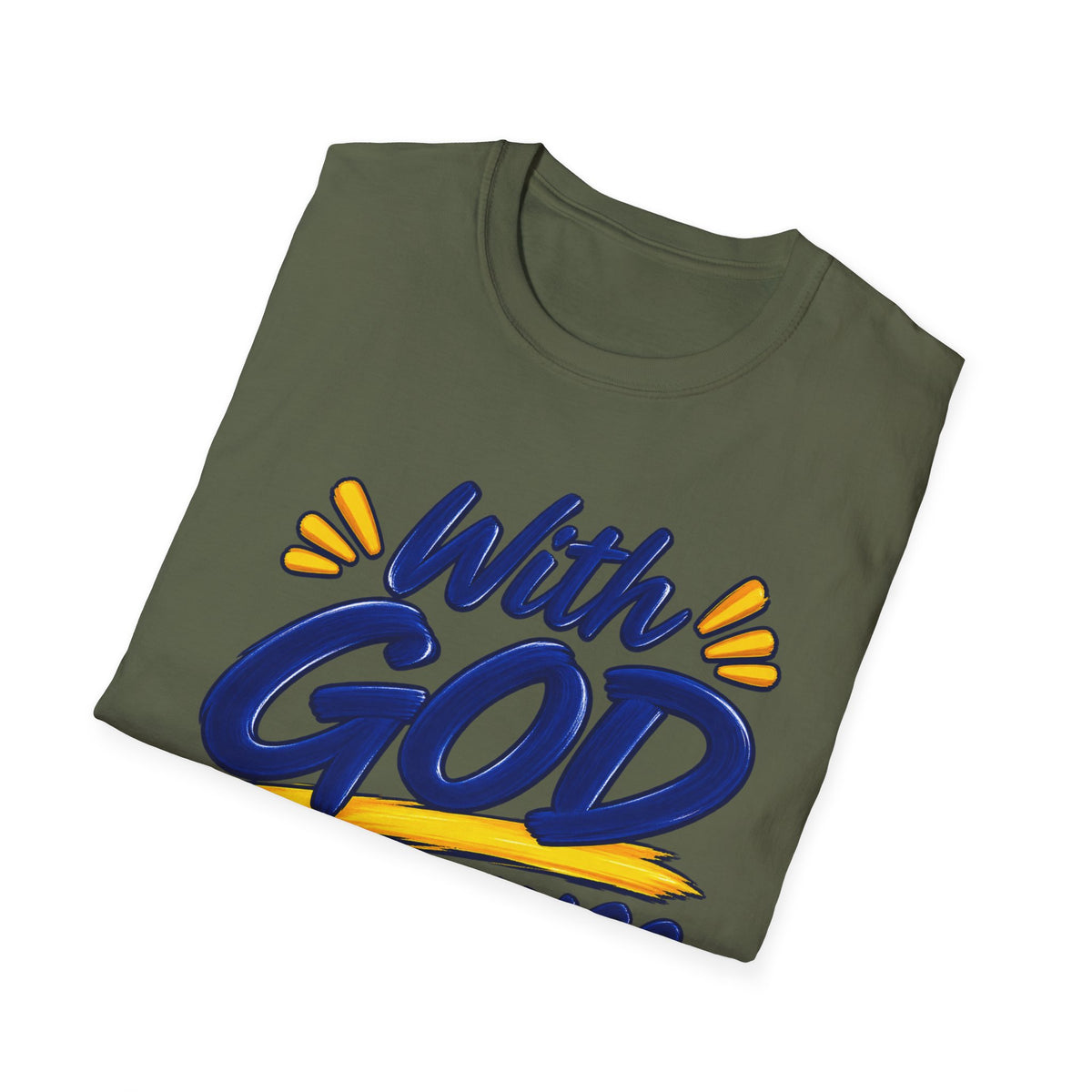 With God All Things Are Possible Christian T-Shirt – Matthew 19:26