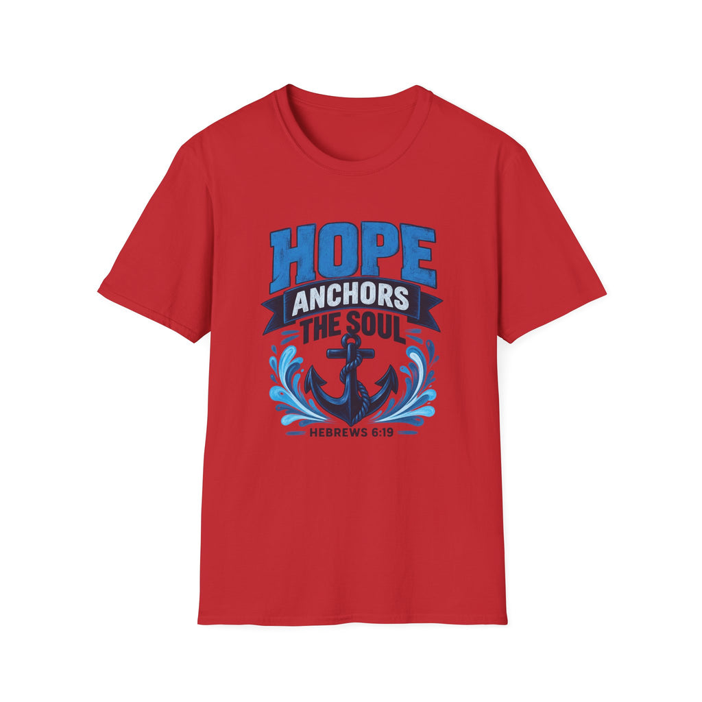 Hope Anchors the Soul T-Shirt — Christian Anchor Tee (Hebrews 6:19)