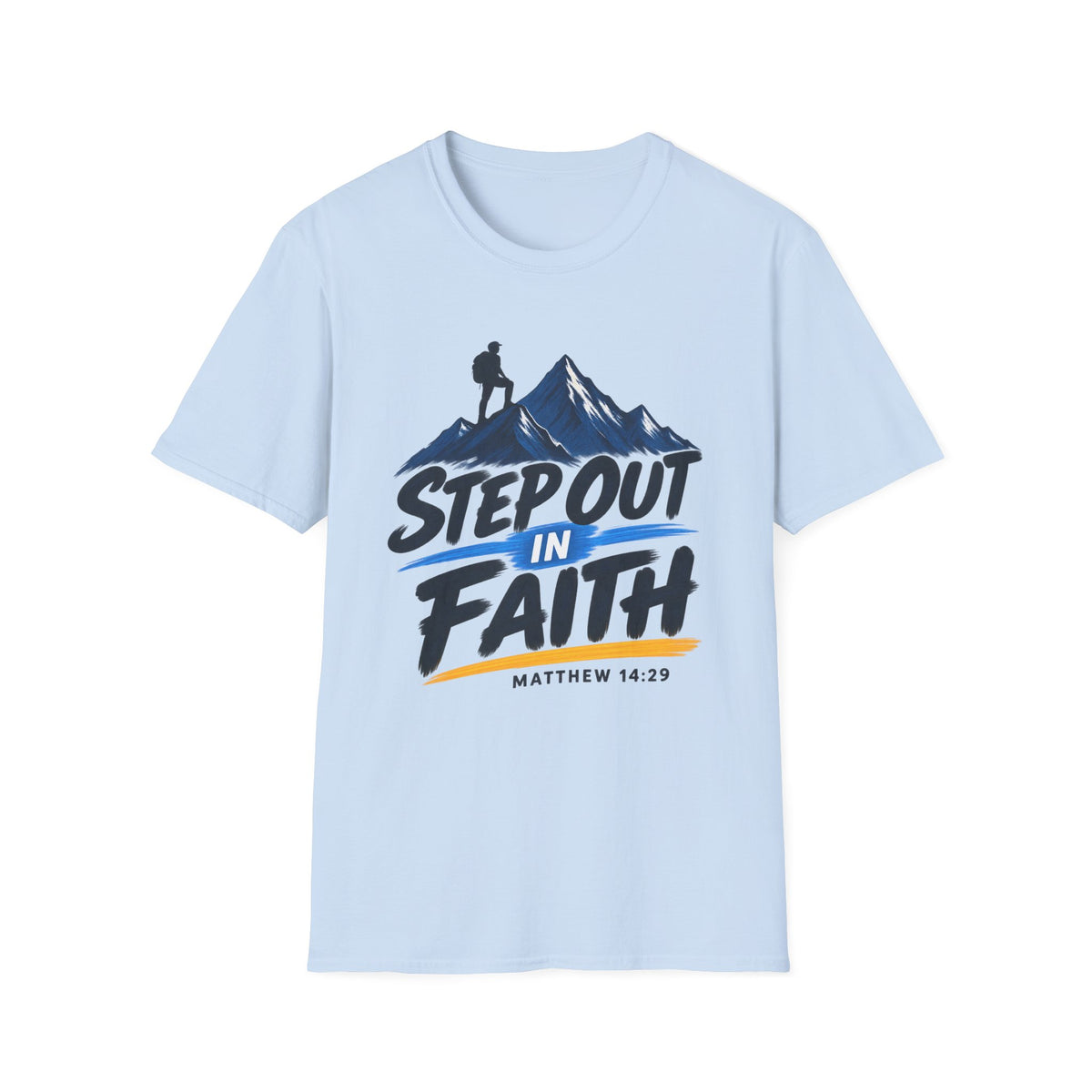 Step Out in Faith Christian T-Shirt – Matthew 14:29