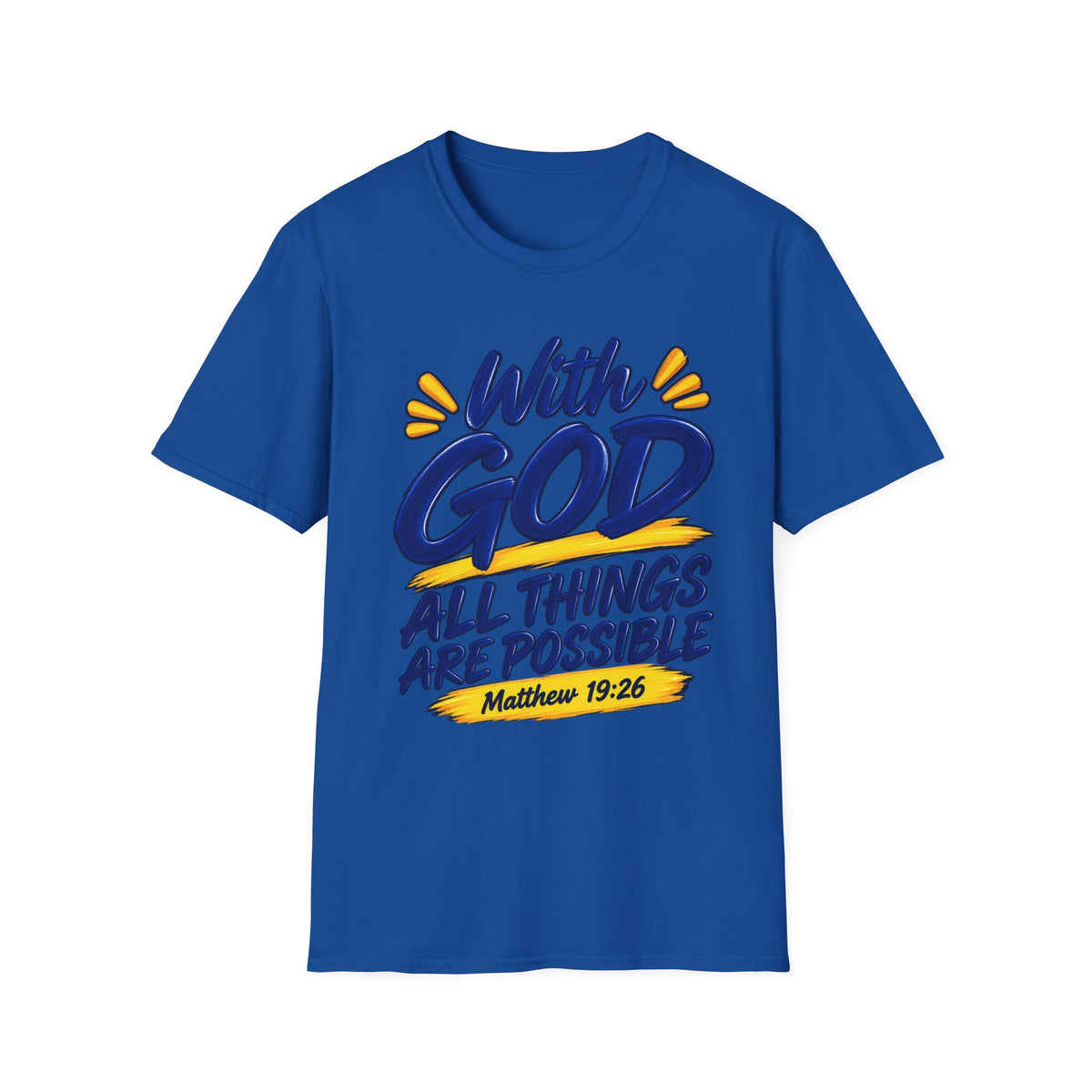 With God All Things Are Possible Christian T-Shirt – Matthew 19:26