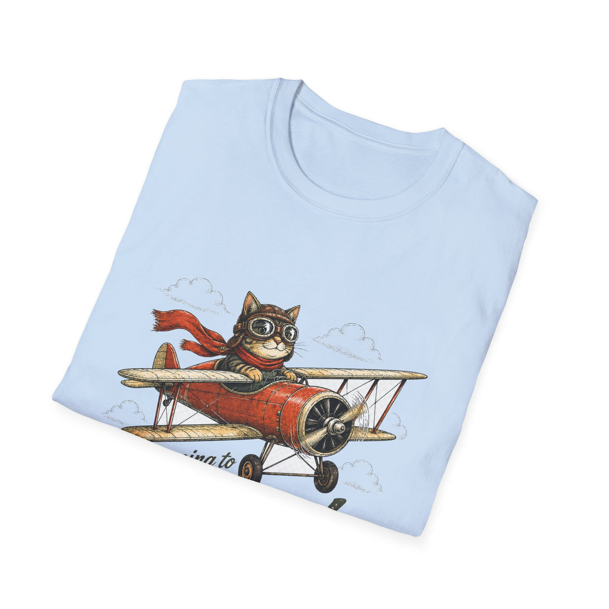 Cat Pilot Plane T-Shirt – I'm Going to Church Graphic Tee