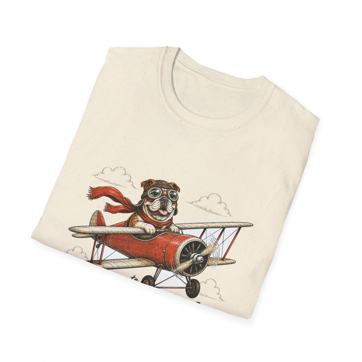 I’m Going to Church T-Shirt — Vintage Plane Pilot Dog Graphic Tee