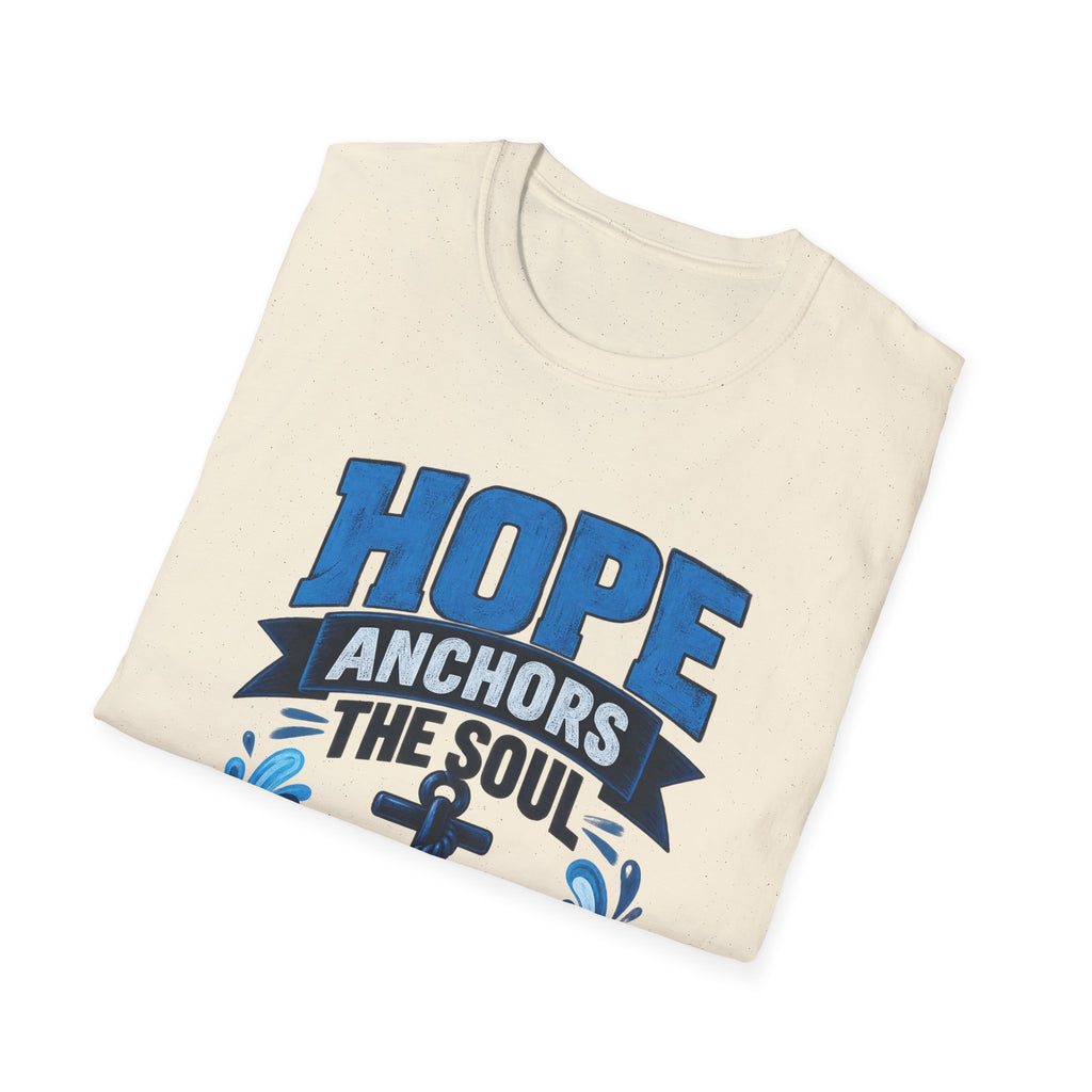 Hope Anchors the Soul T-Shirt — Christian Anchor Tee (Hebrews 6:19)
