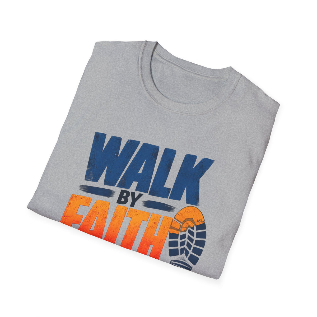 Walk by Faith T-Shirt – 2 Corinthians 5:7 Inspirational Christian Tee