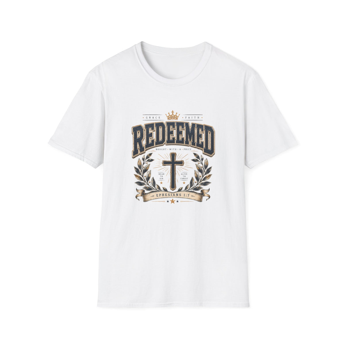 Redeemed Christian T-Shirt — Cross & Laurel Faith Tee