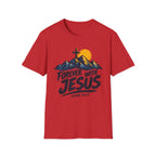 Forever With Jesus T-Shirt — Christian Faith Mountain Cross Tee (John 14:3)