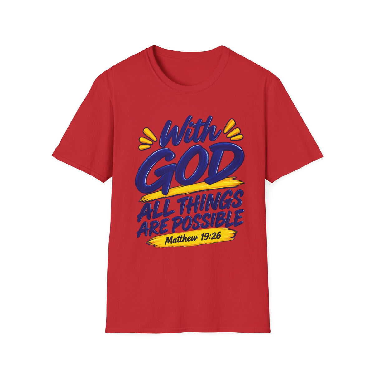 With God All Things Are Possible Christian T-Shirt – Matthew 19:26