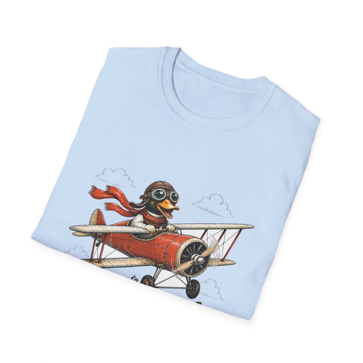Duck Church bound Aviator T-Shirt — 'I’m Going to Church' Retro Plane Design
