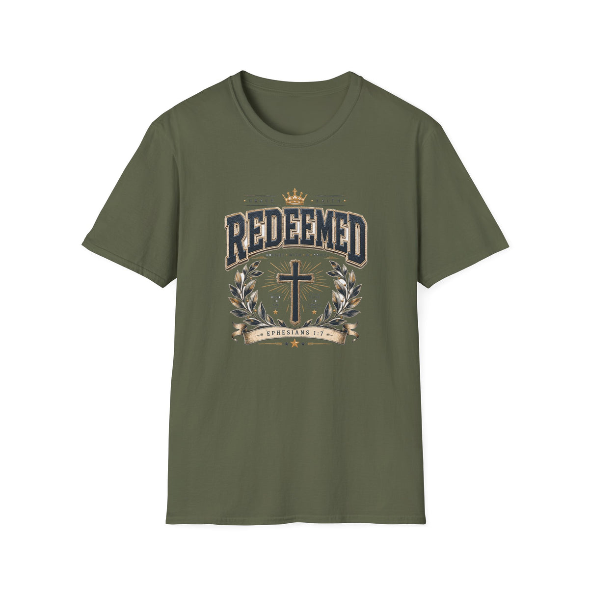 Redeemed Christian T-Shirt — Cross & Laurel Faith Tee