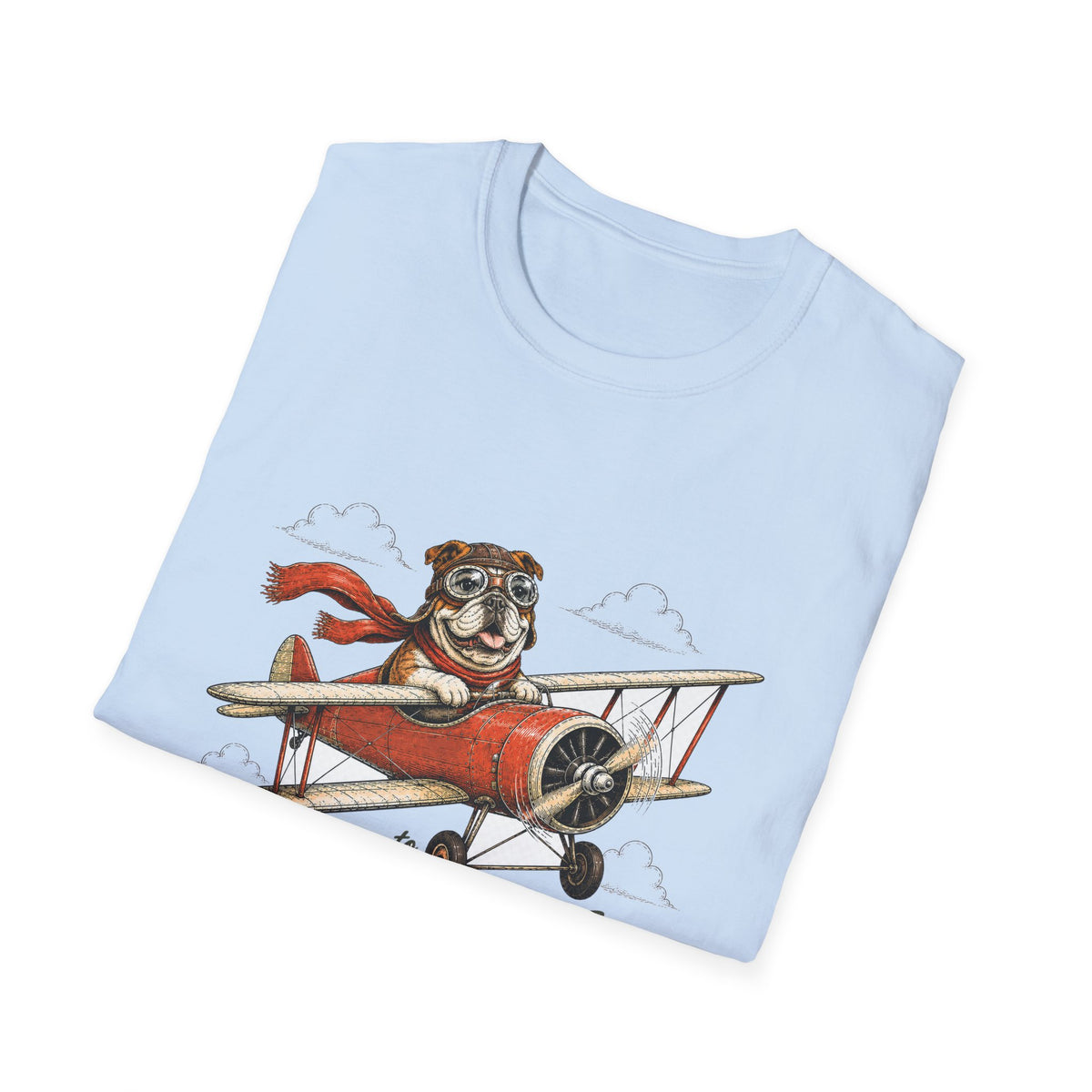 I’m Going to Church T-Shirt — Vintage Plane Pilot Dog Graphic Tee
